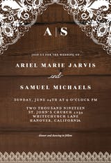 Rustic Lace - Wedding Invitation